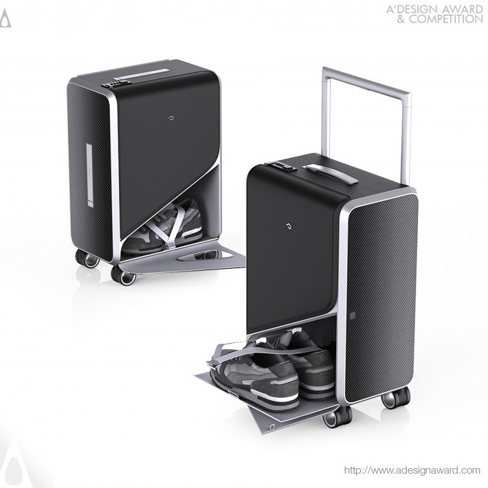 S1 20 Inch Cabin Modular Carbon Fiber Suitcase by James ZHENG, Min HUANG, Senzhao LU