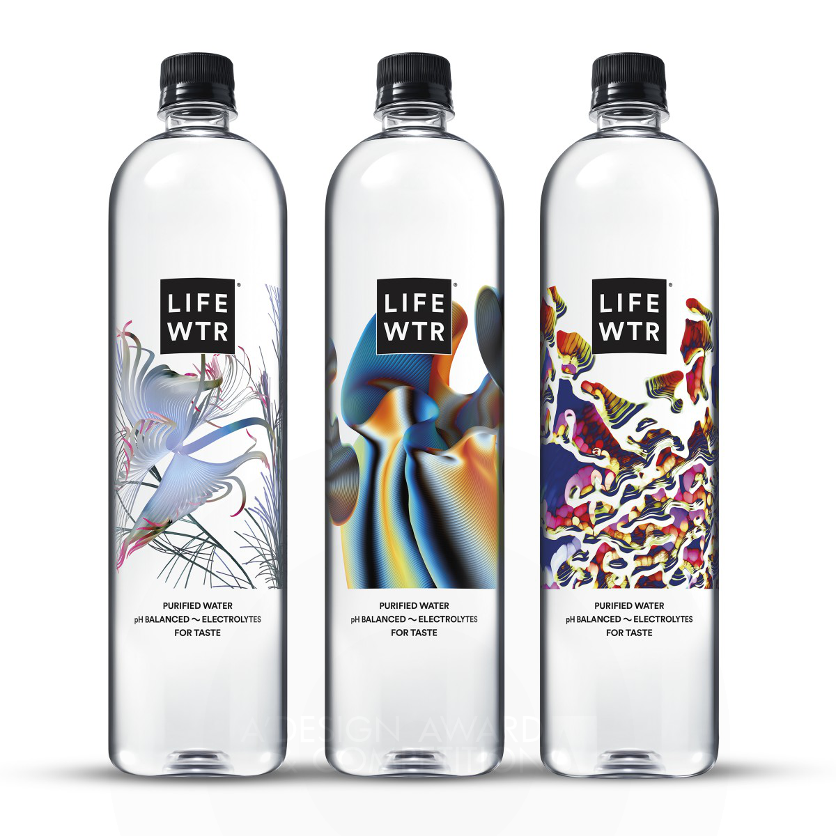 PepsiCo Design and Innovation wins Platinum at the prestigious A' Packaging Design Award with Lifewtr Series 7 Art Through Technology Packaging.