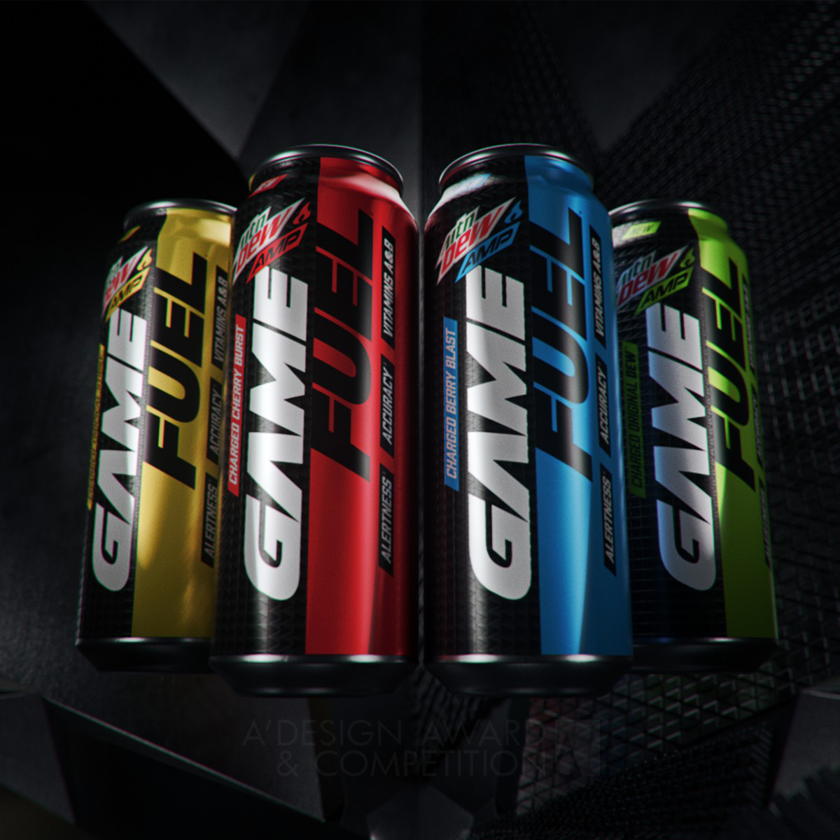 PepsiCo Design and Innovation wins Silver at the prestigious A' Packaging Design Award with Mtn Dew AMP Game Fuel Launch Packaging.