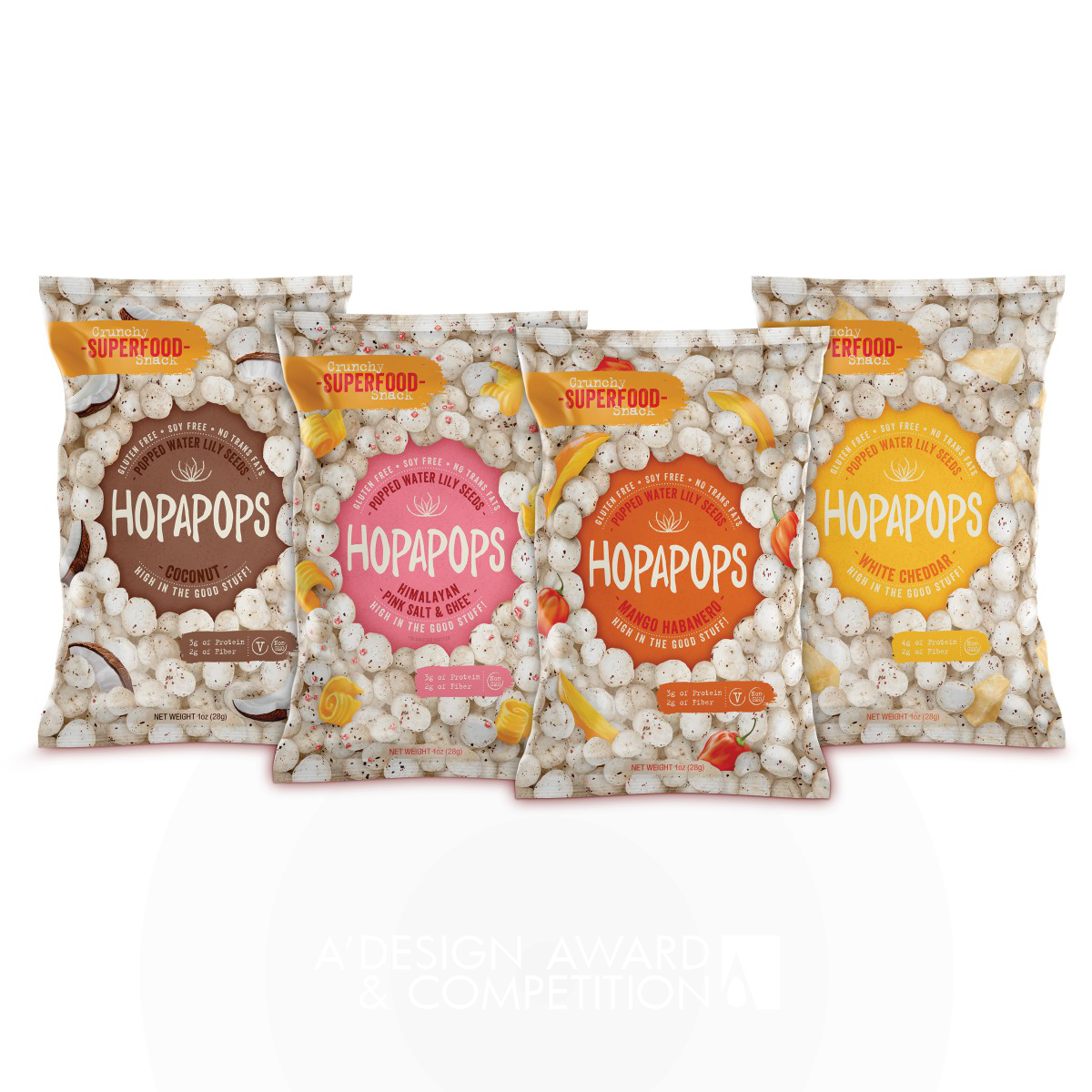 Hopapops Healthy Snack Food by Angela Spindler Iron Packaging Design Award Winner 2020 