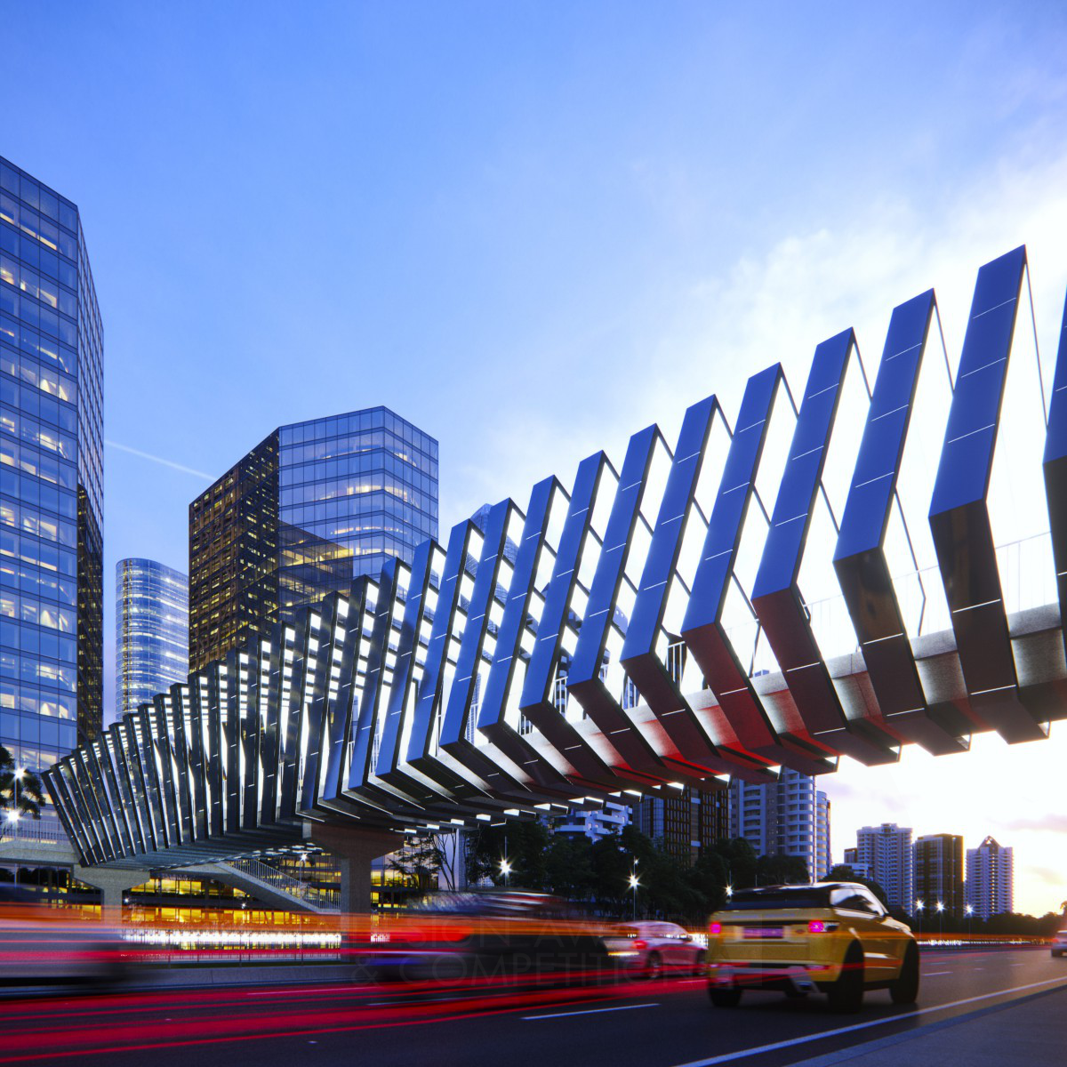 Solar Skywalks Energetic Activation of Footbridges