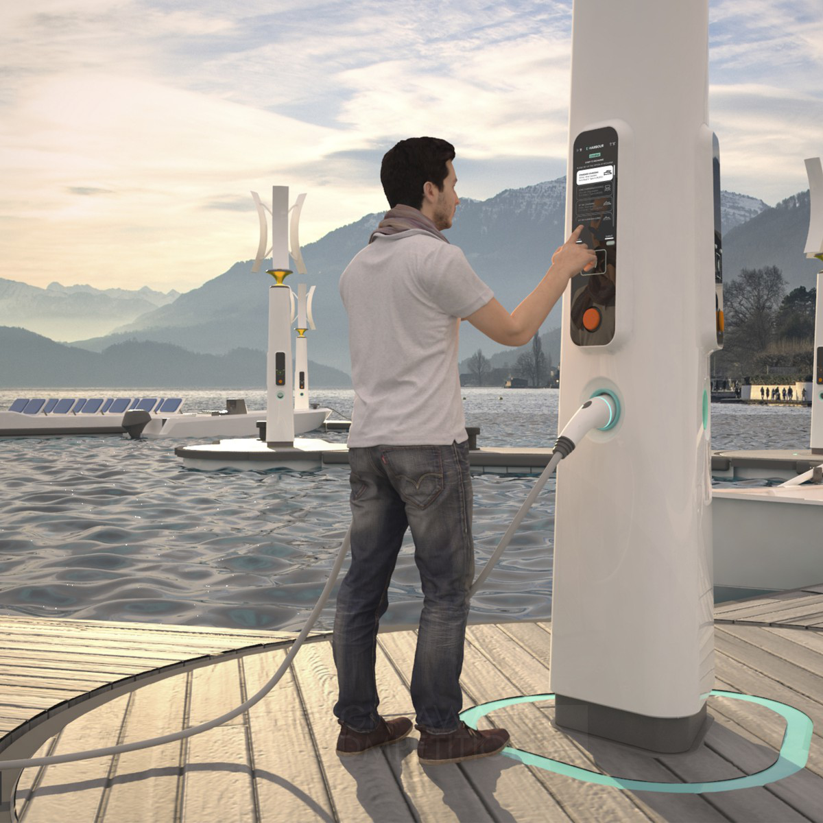 E-Harbour <b>E-boat Charging Station On Water