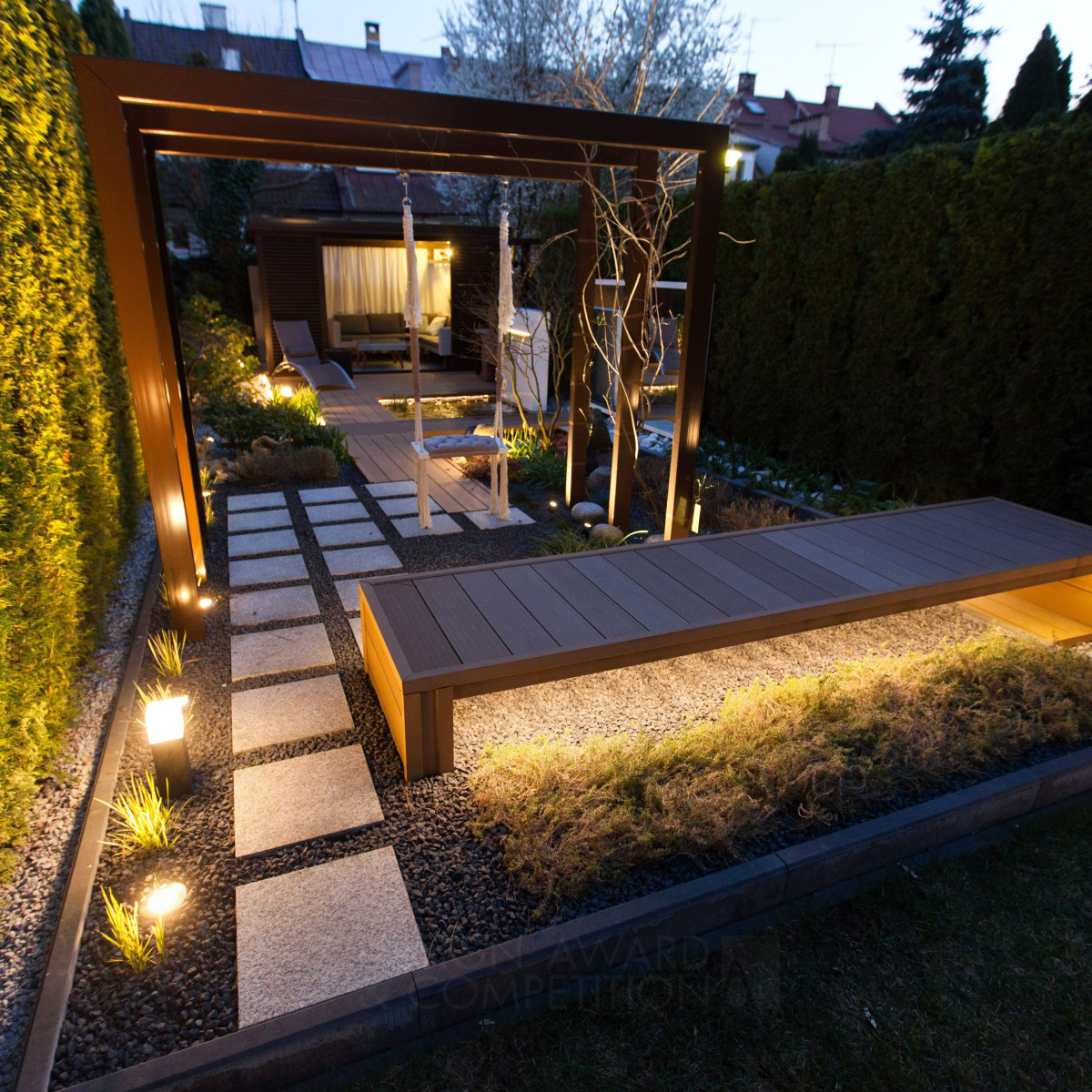 Dagmara Berent wins Iron at the prestigious A' Landscape Planning and Garden Design Award with Small City Home Garden.