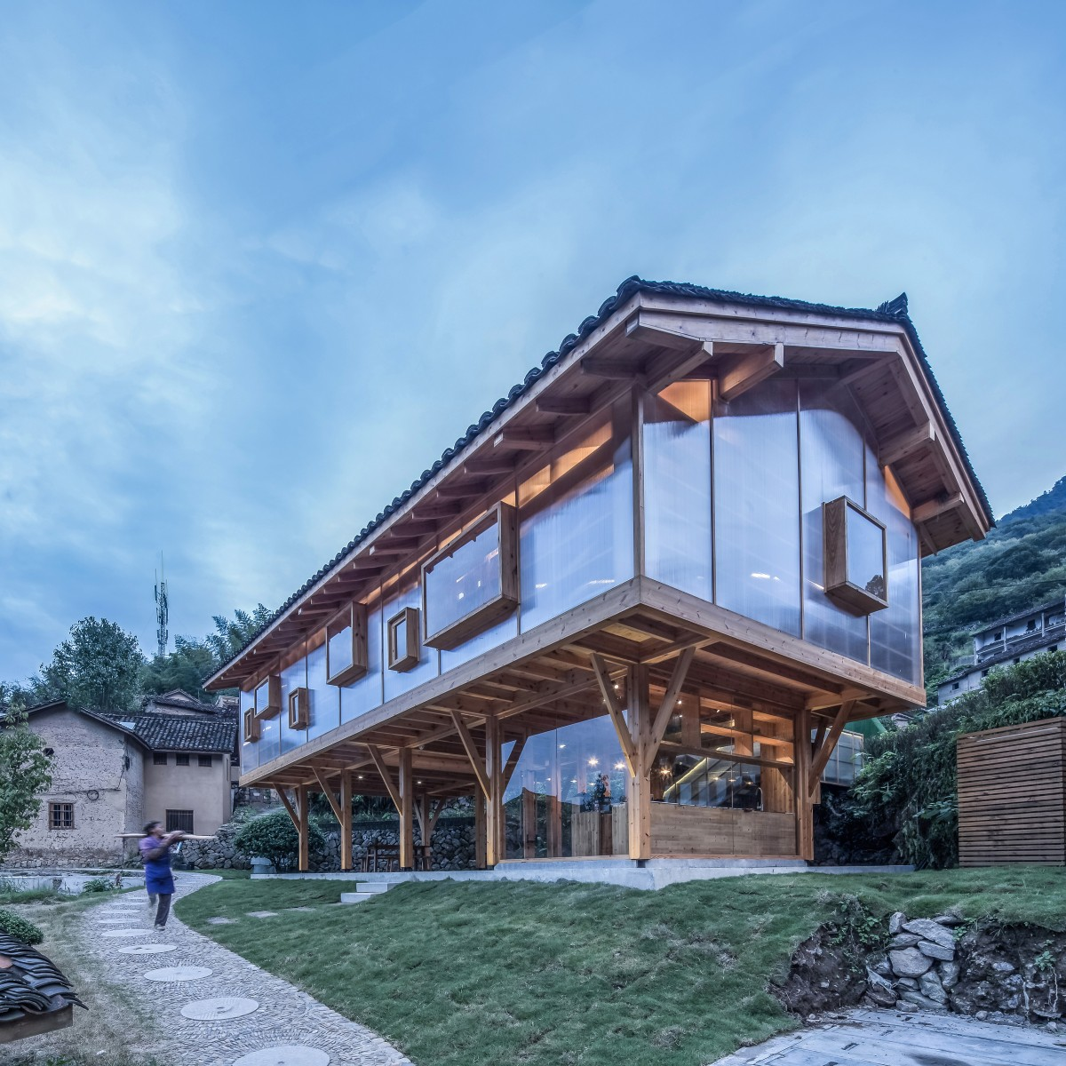 Mountain House in Mist