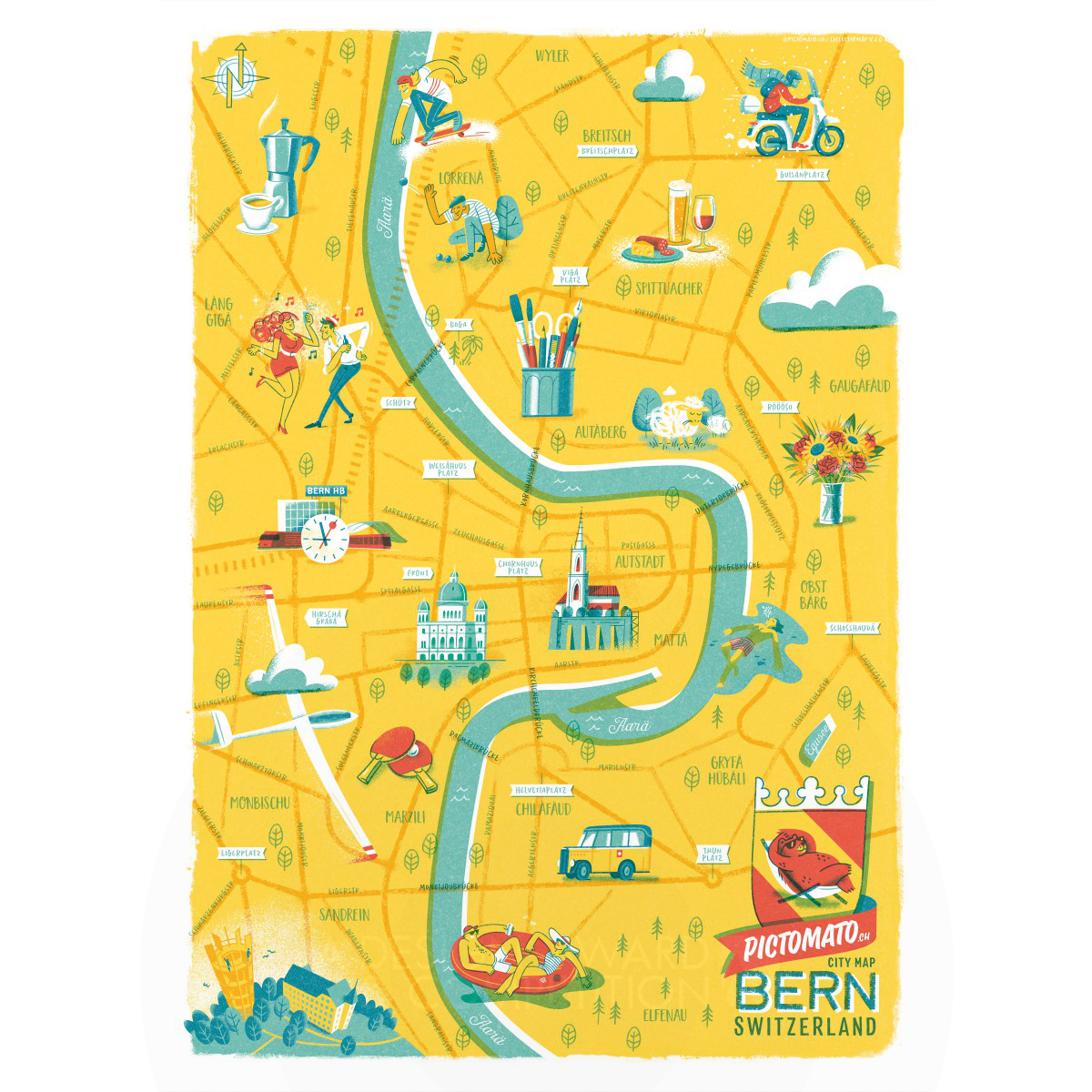 Pictomato Bern City Map