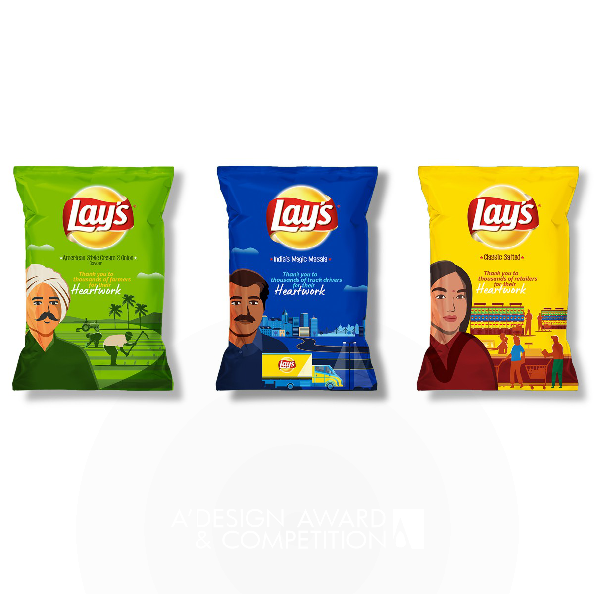 PepsiCo Design and Innovation wins Silver at the prestigious A' Advertising, Marketing and Communication Design Award with Lays Heartwork Campaign .