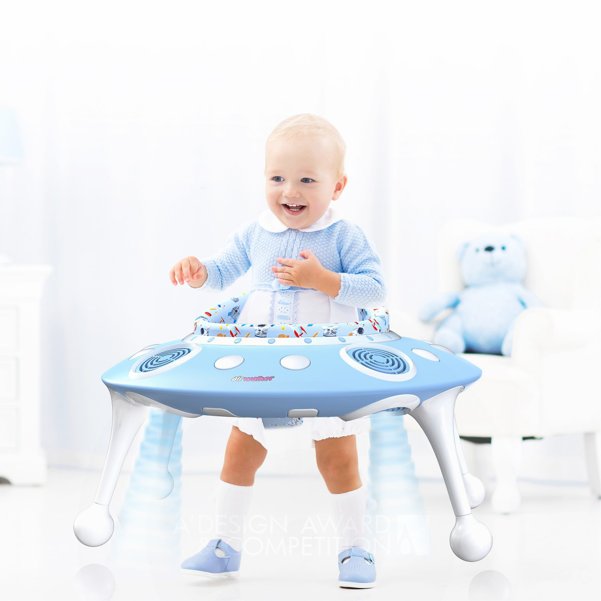 Satyakam Sharma wins Iron at the prestigious A' Baby, Kids and Children's Products Design Award with AirWalker Infants Walker .