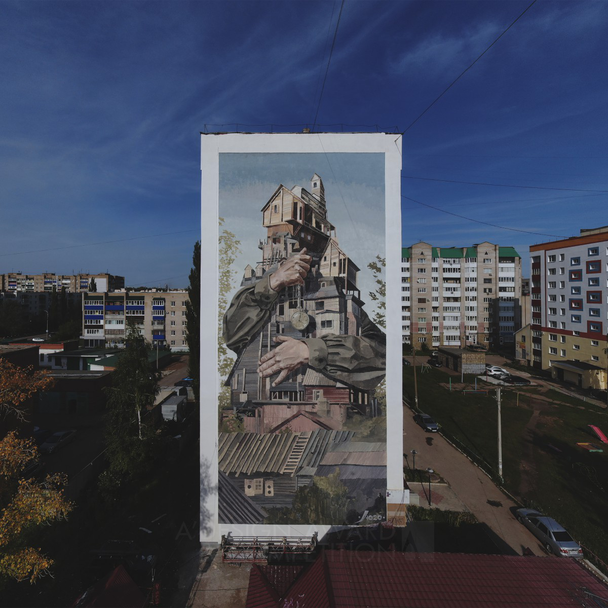 Embrace : Une Oeuvre d'Art Murale Captivante à Sterlitamak