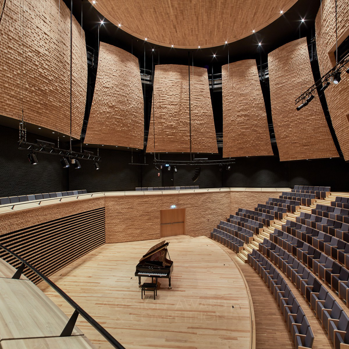 Concert Hall in Warsaw Music School by Tomasz Konior