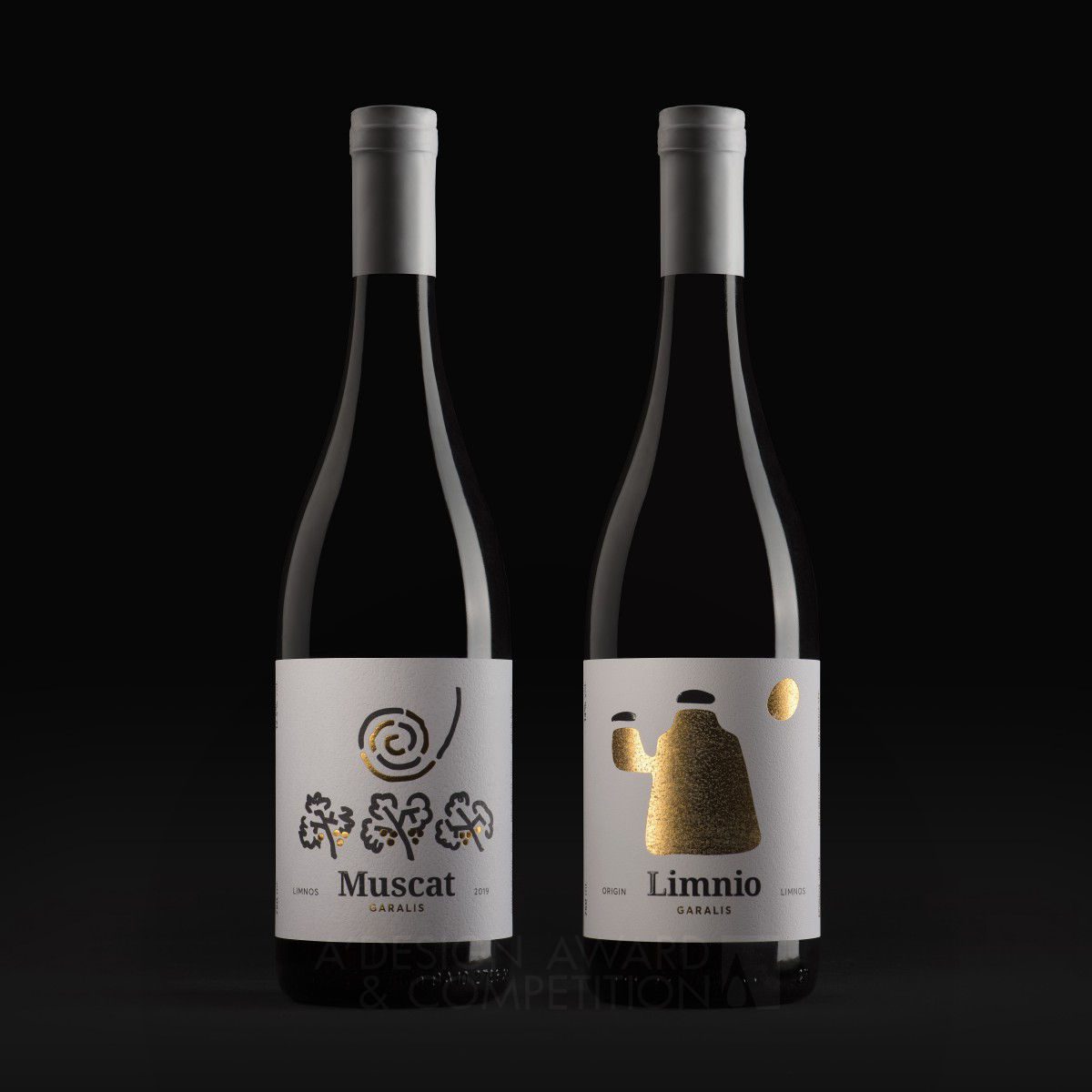 Garalis Muscat Limnio : Un Emballage de Vin Élégant et Unique