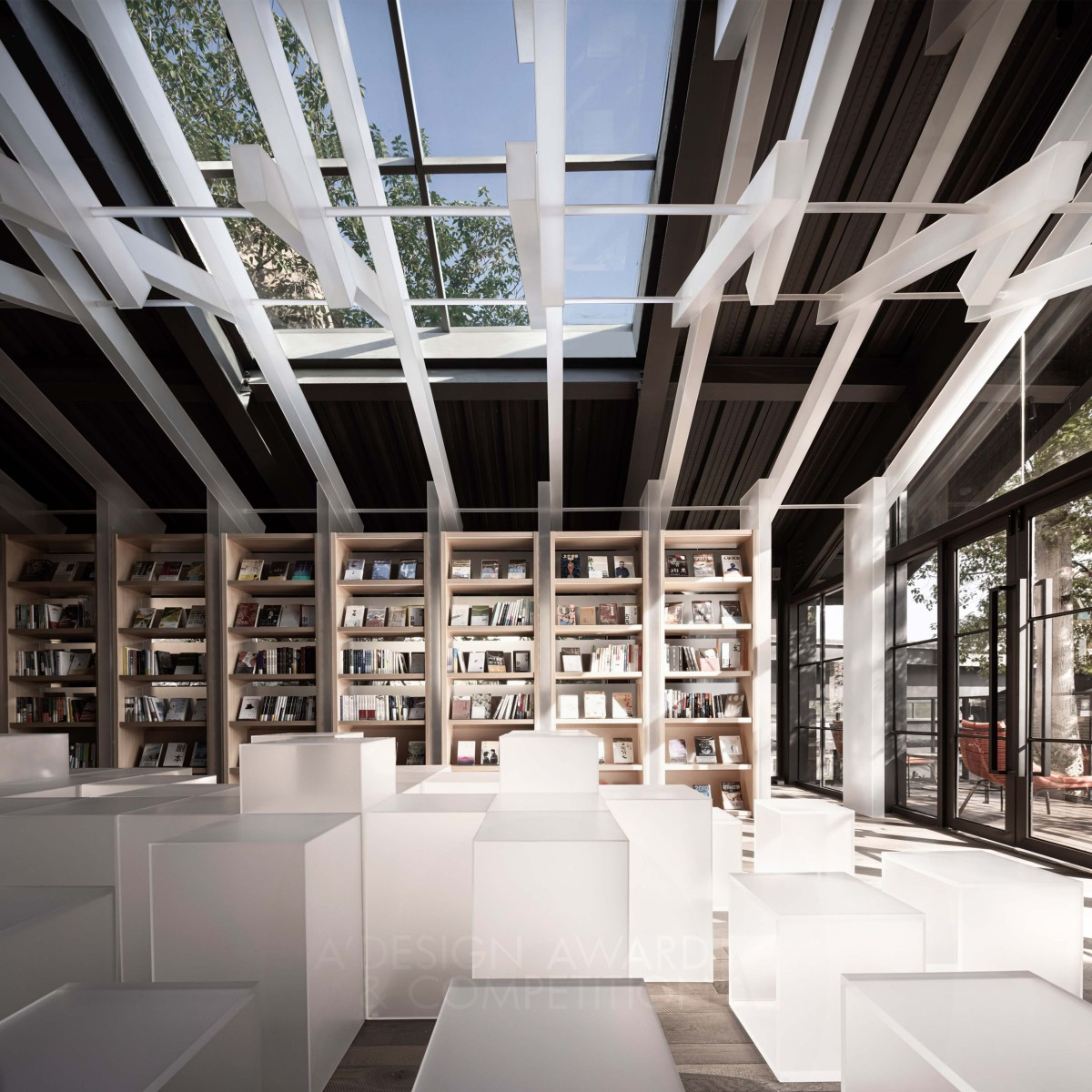 Wenke Lin wins Silver at the prestigious A' Interior Space, Retail and Exhibition Design Award with Yulin Ueno Bookstore.