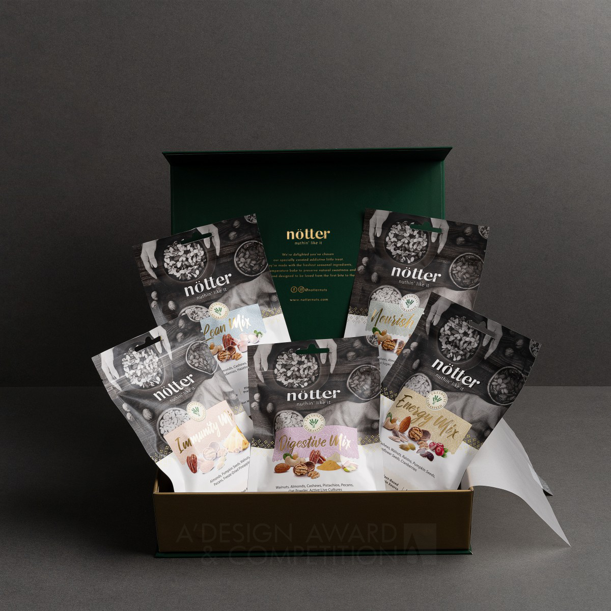 Notter Nuts Premium Gift Sets Packaging by Achates 360