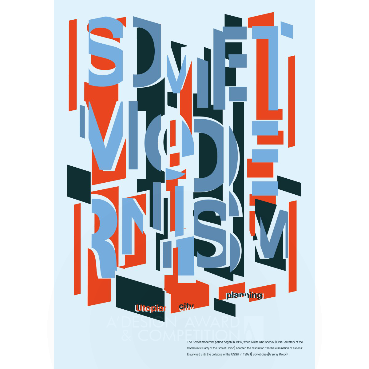Utopian City: Ein experimentelles Poster, das Architektur und Typografie vereint