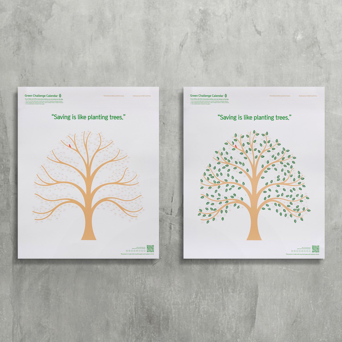 Green Challenge 365 Educational Calendar by SUNG HO NAM