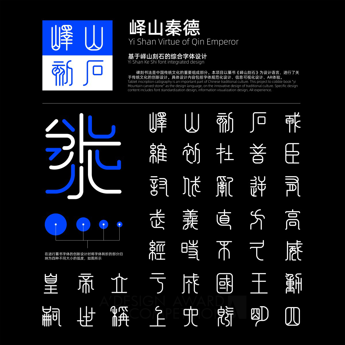 The Engravings on Mount Yi: Experimental Font Design by Jialiang Jing