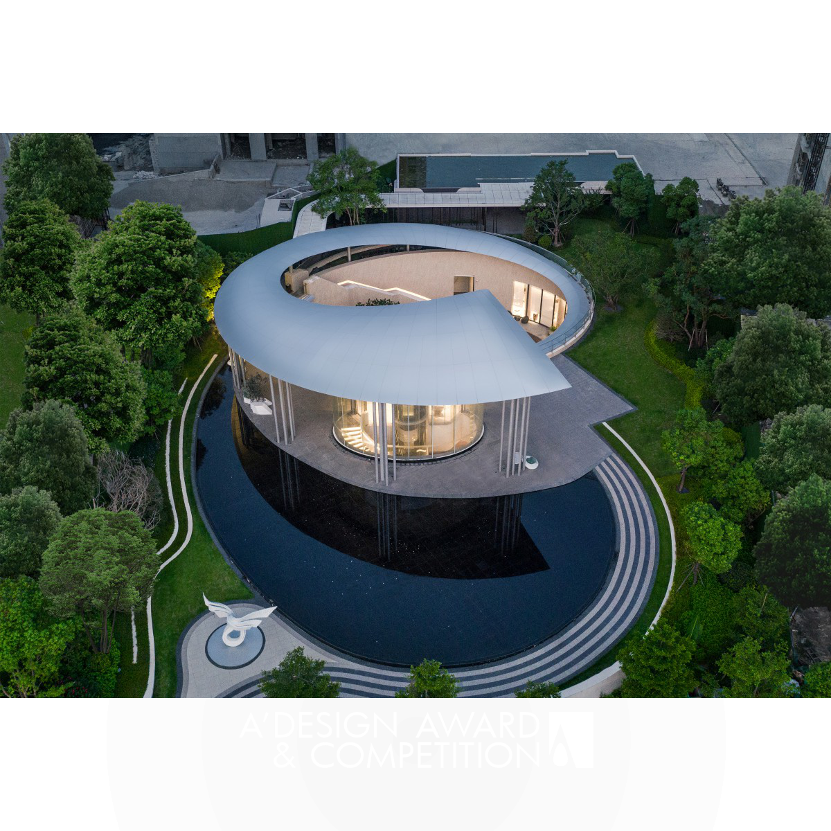 Zhubo Design wins Silver at the prestigious A' Architecture, Building and Structure Design Award with Yueyun Teahouse Exhibition Center.