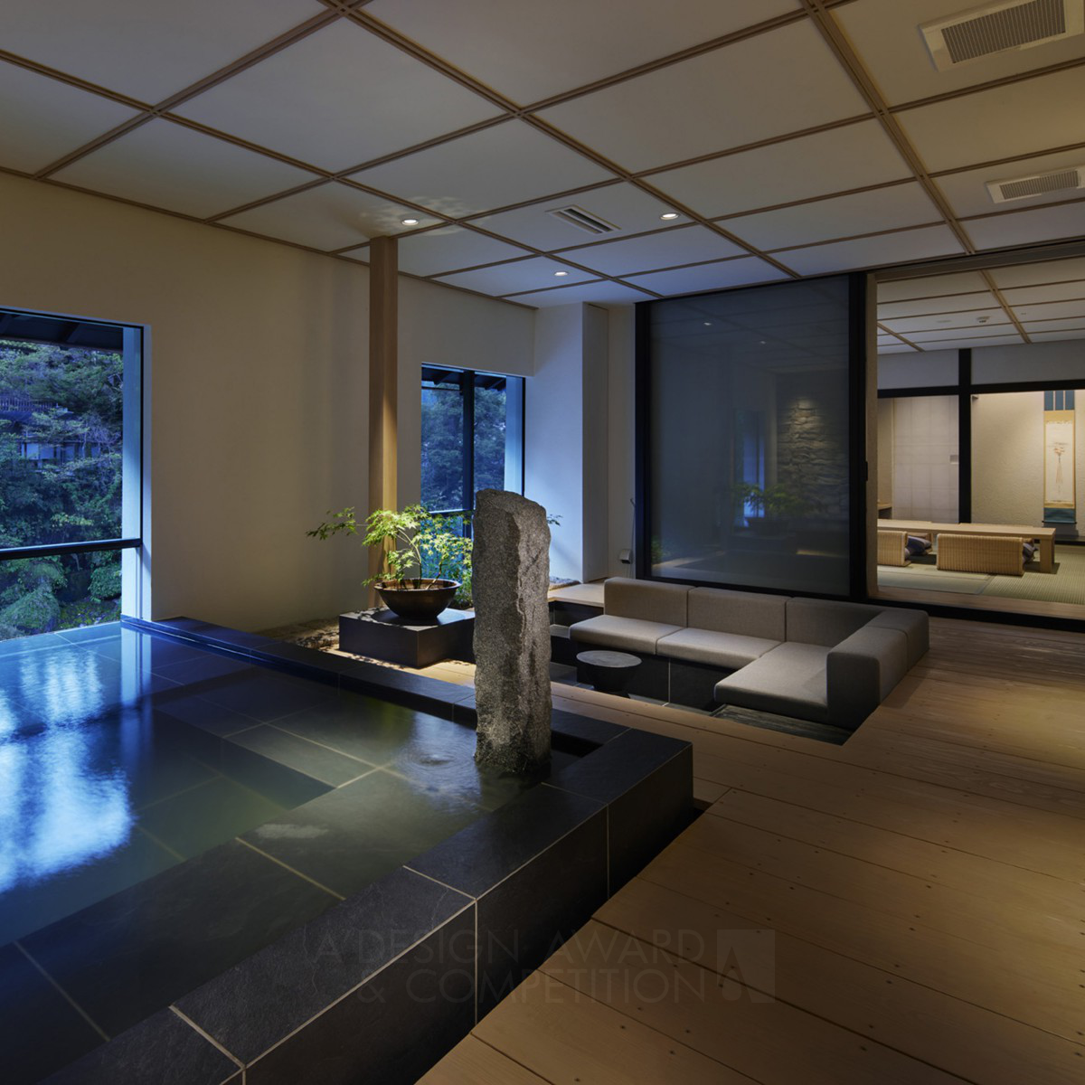 Go Fujita wins Iron at the prestigious A' Interior Space, Retail and Exhibition Design Award with Myoken Ishiharaso Hotel.