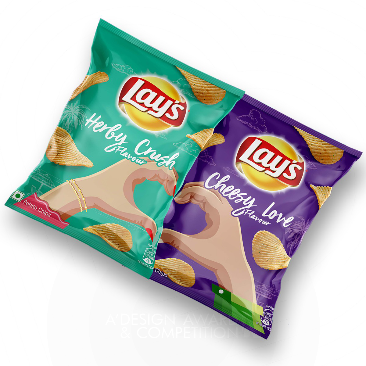 PepsiCo Design and Innovation wins Bronze at the prestigious A' Packaging Design Award with Lay&#039;s Love Packaging.