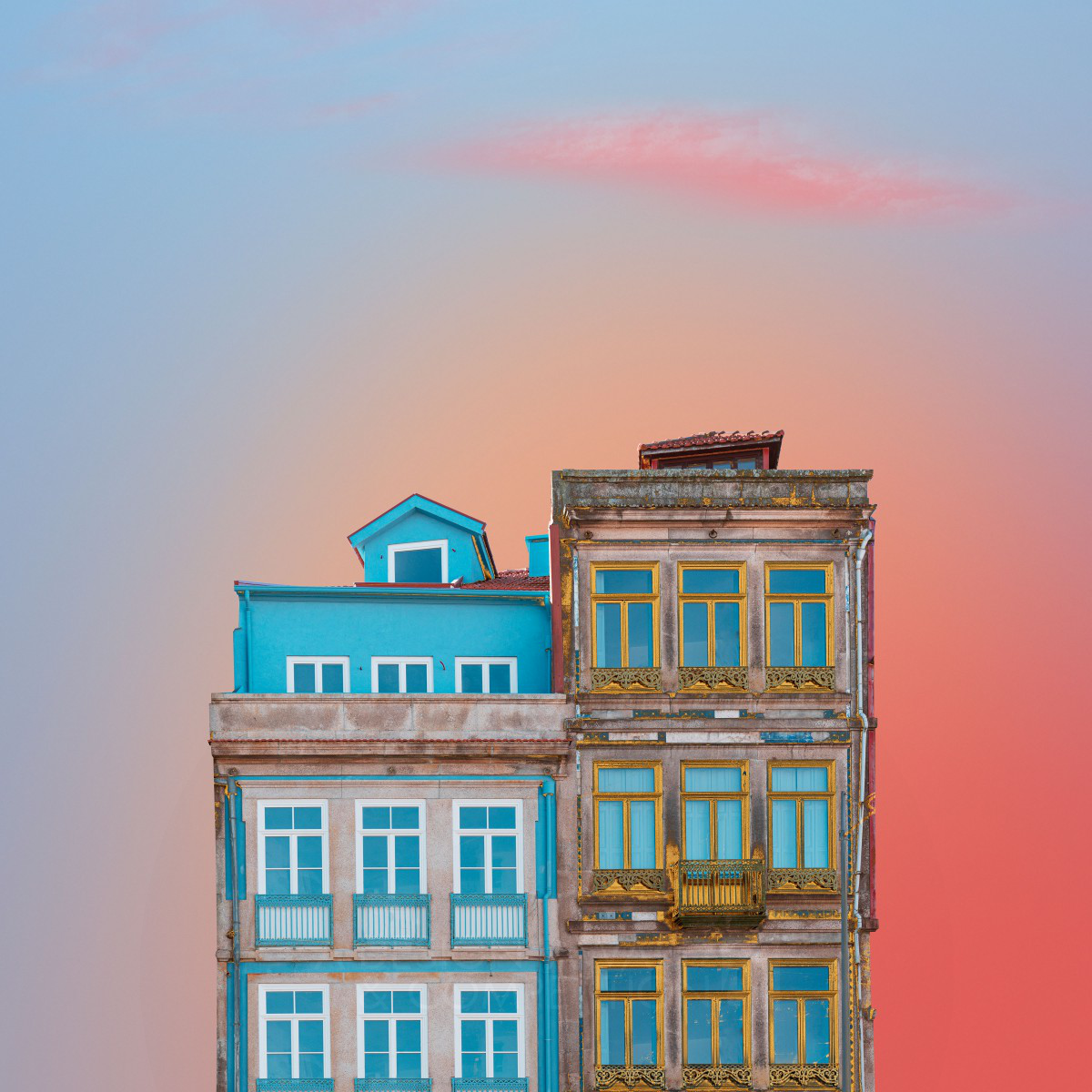 Architecture Photographique : Une vision surréaliste des bâtiments traditionnels de Porto