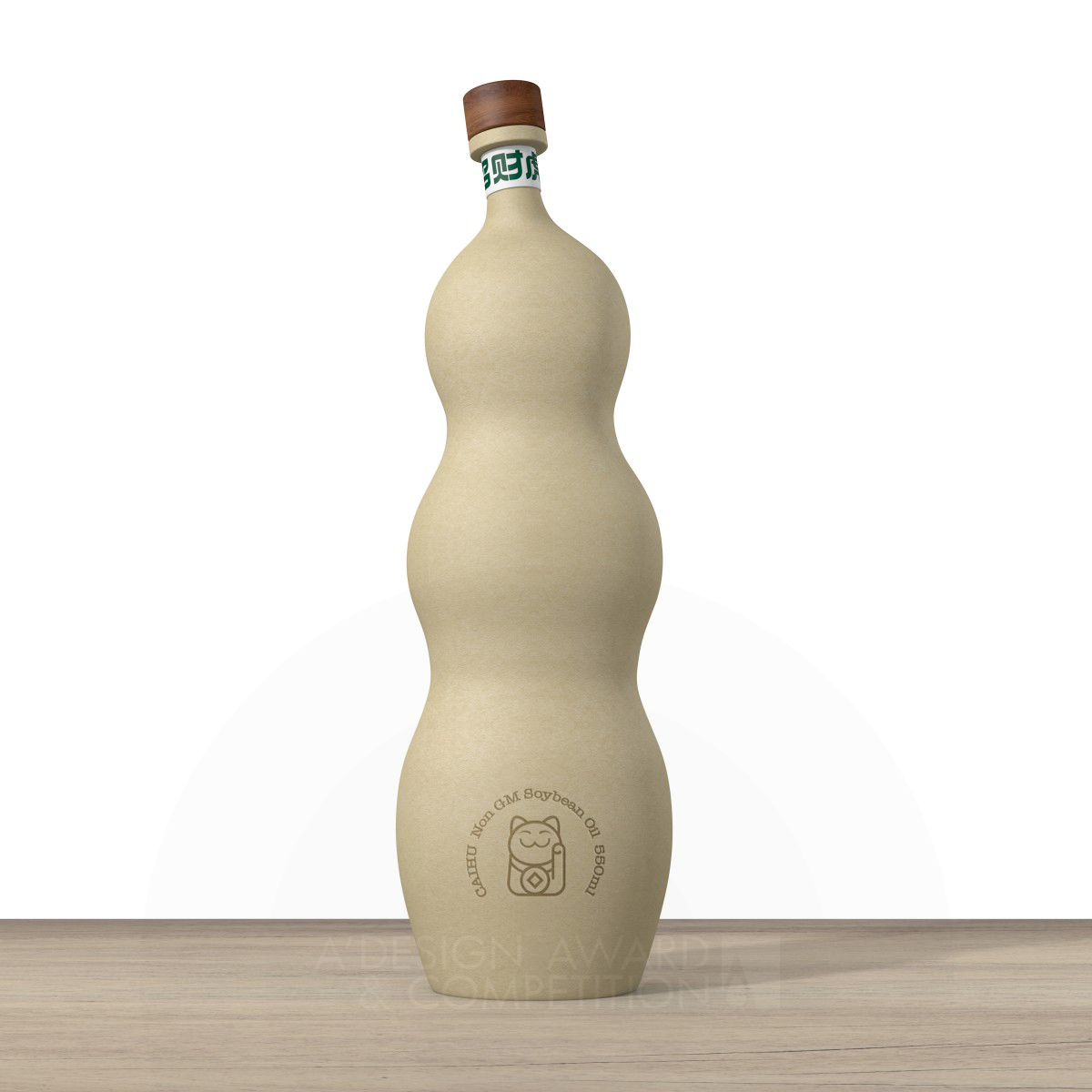 张勇侯设计的"采瓠"：用植物纤维瓶装载大豆油