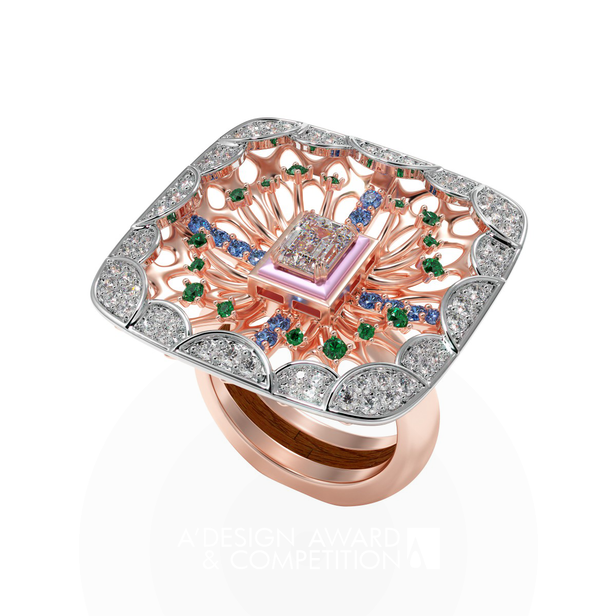Mohamd Sadeq habibzadeh Harris wins Iron at the prestigious A' Jewelry Design Award with Hope Garden Ring.