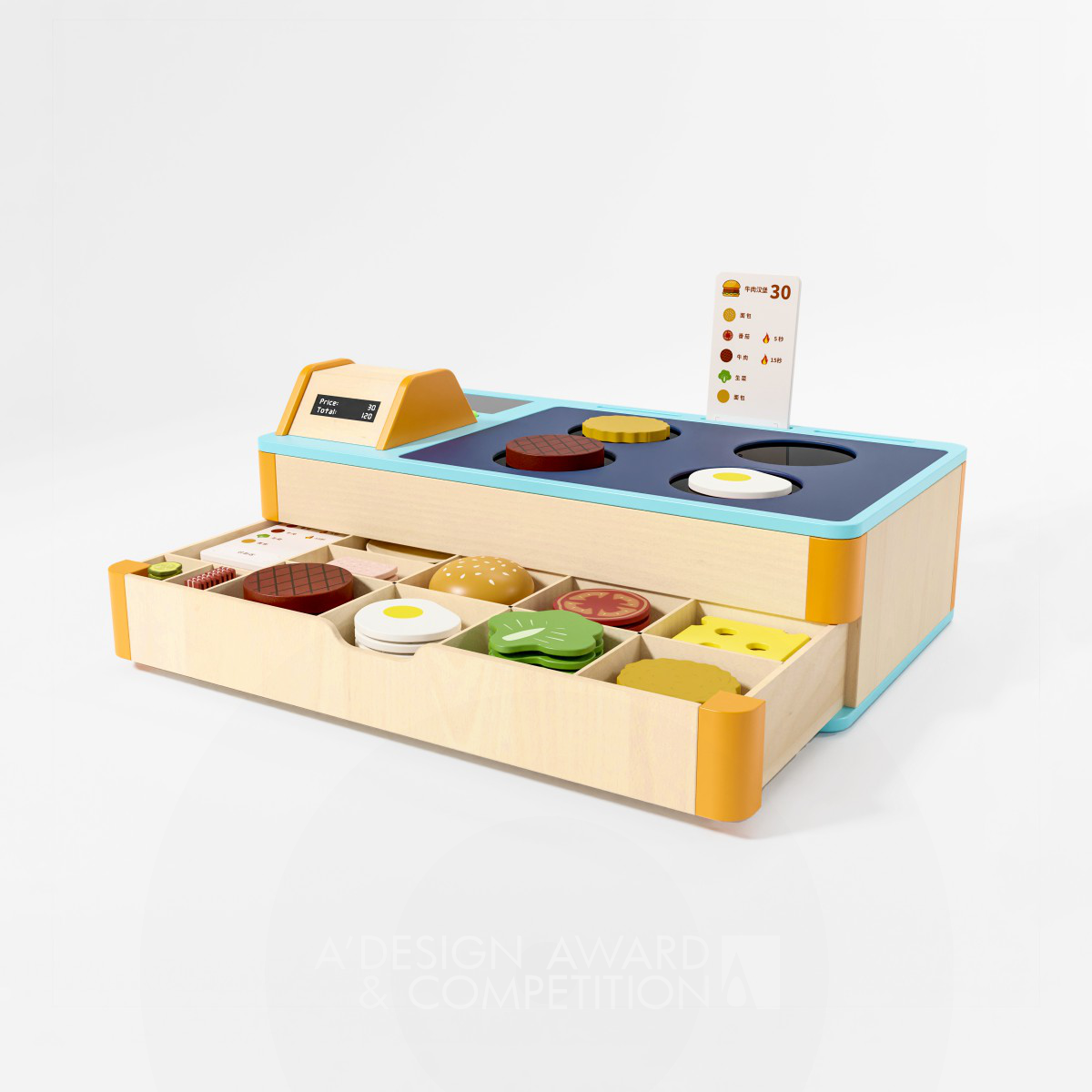 Yummy: A Unique Wooden Toy for Interactive Restaurant Simulation Play