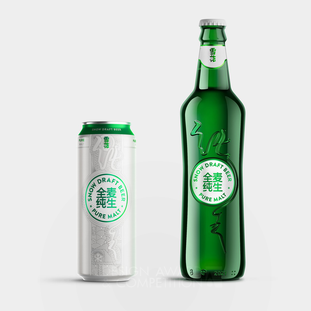 Snow Draft Beer Packaging by CHINA RESOURCES SNOW BREWERIES