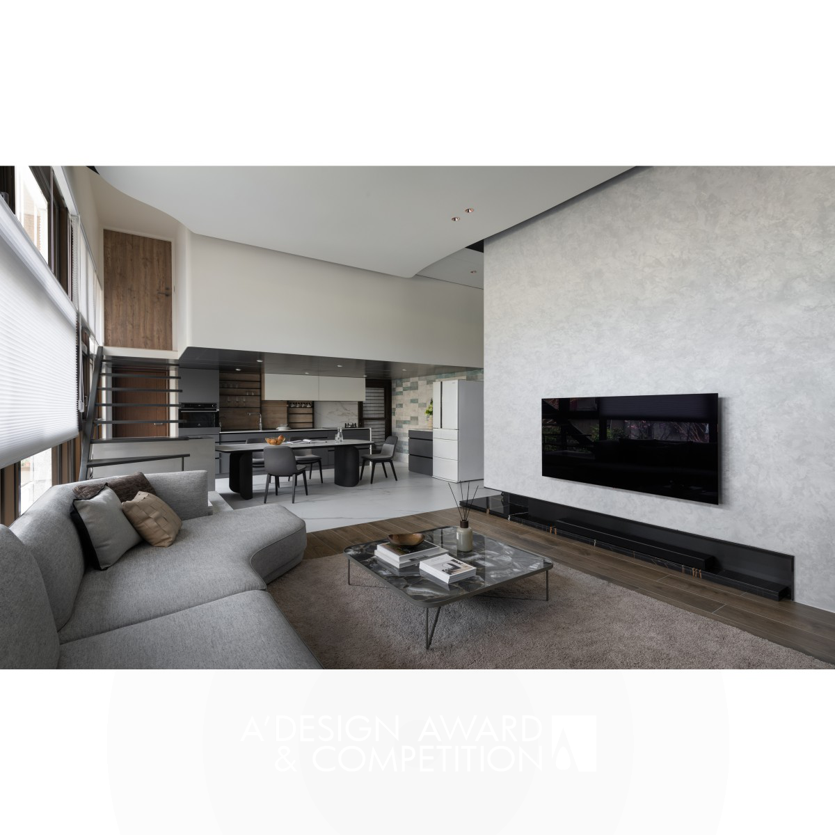 Grayscale The Transition of Elegance Residential Apartment by Rong Ruei Tian
