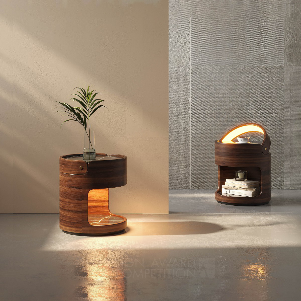 Ziel Home Furnishing Technology Co., Ltd wins Golden at the prestigious A' Furniture Design Award with Pac Man Side Table With Lights.