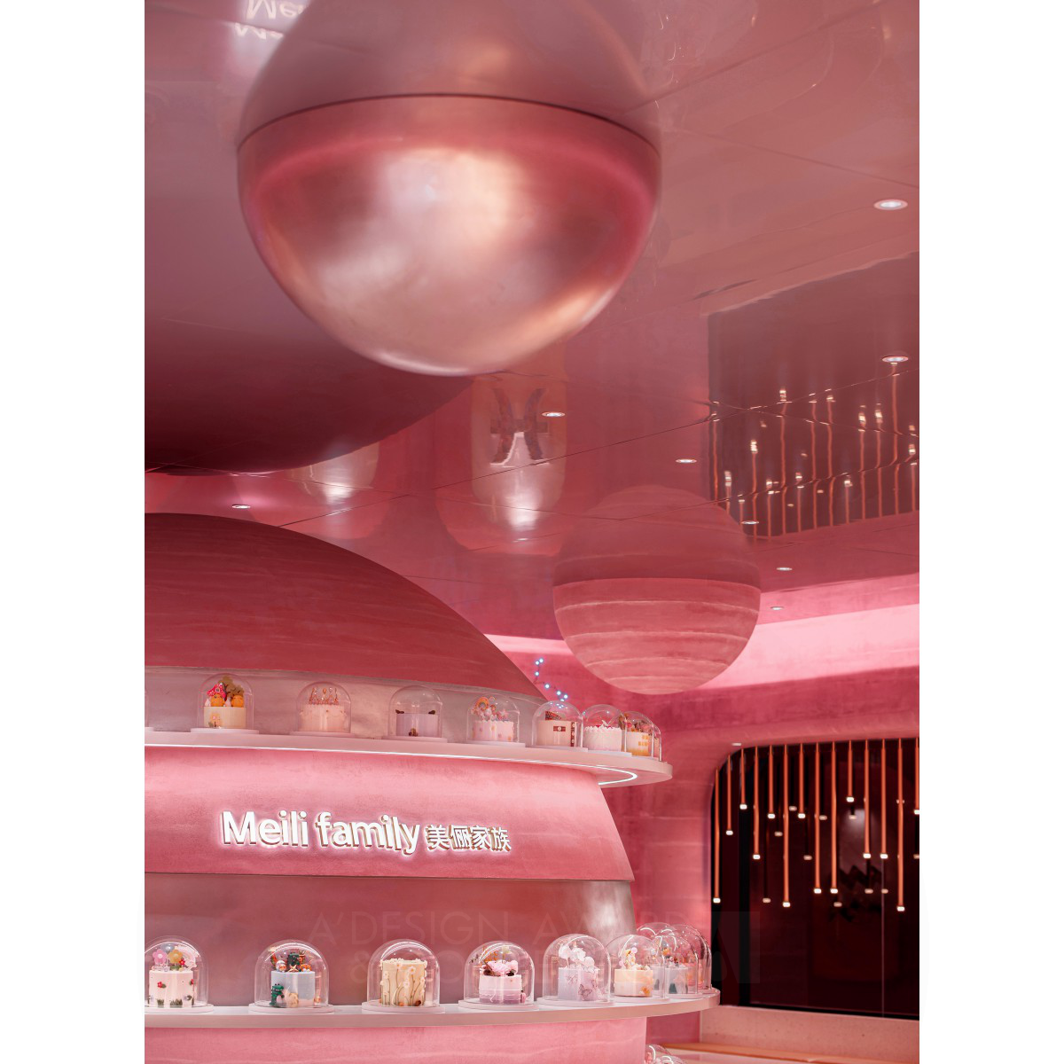 Feng Peng wins Silver at the prestigious A' Interior Space, Retail and Exhibition Design Award with Sweet Interstellar Cake Shop.