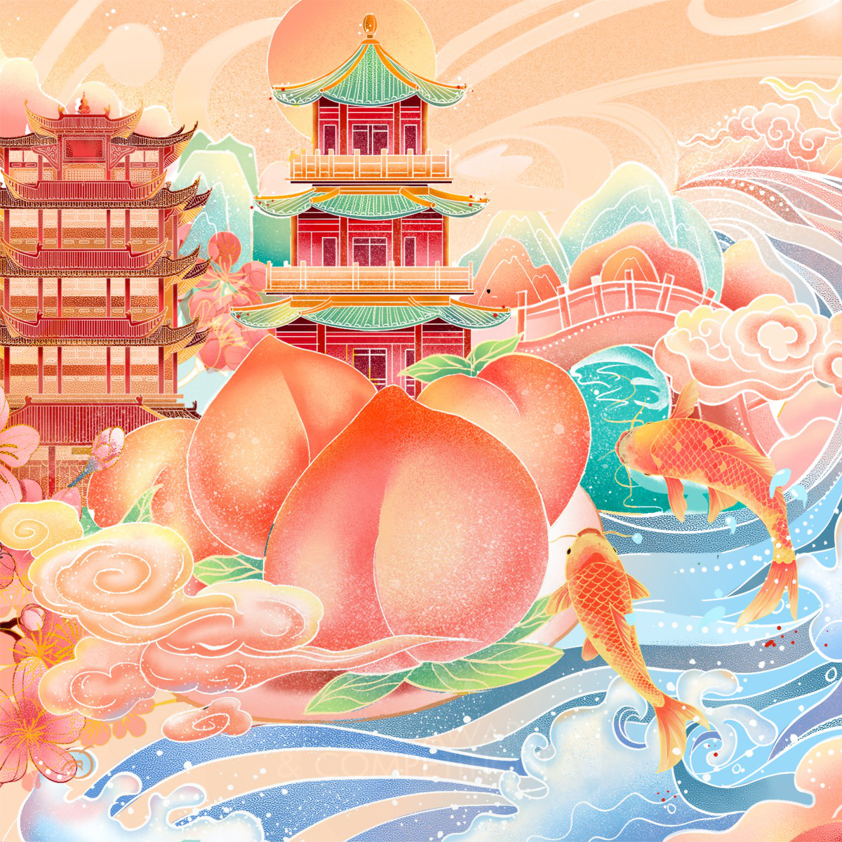 Wonderland Fruit Packaging Illustration by Chia-Liang Lin Xi-Ting Huang Sheng-Er Yu