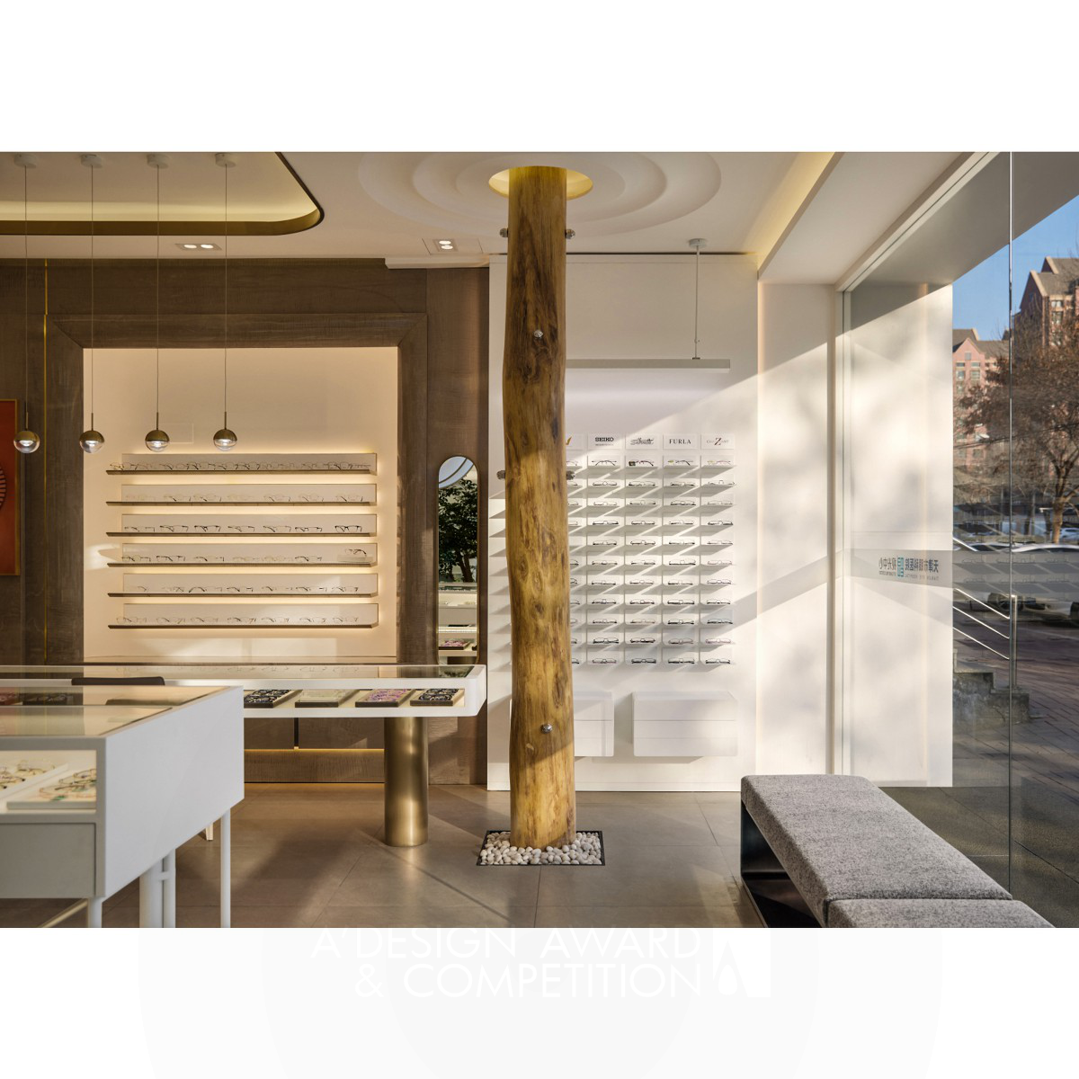 Ke Luo wins Iron at the prestigious A' Interior Space, Retail and Exhibition Design Award with Jizhou Optometry Clinic.