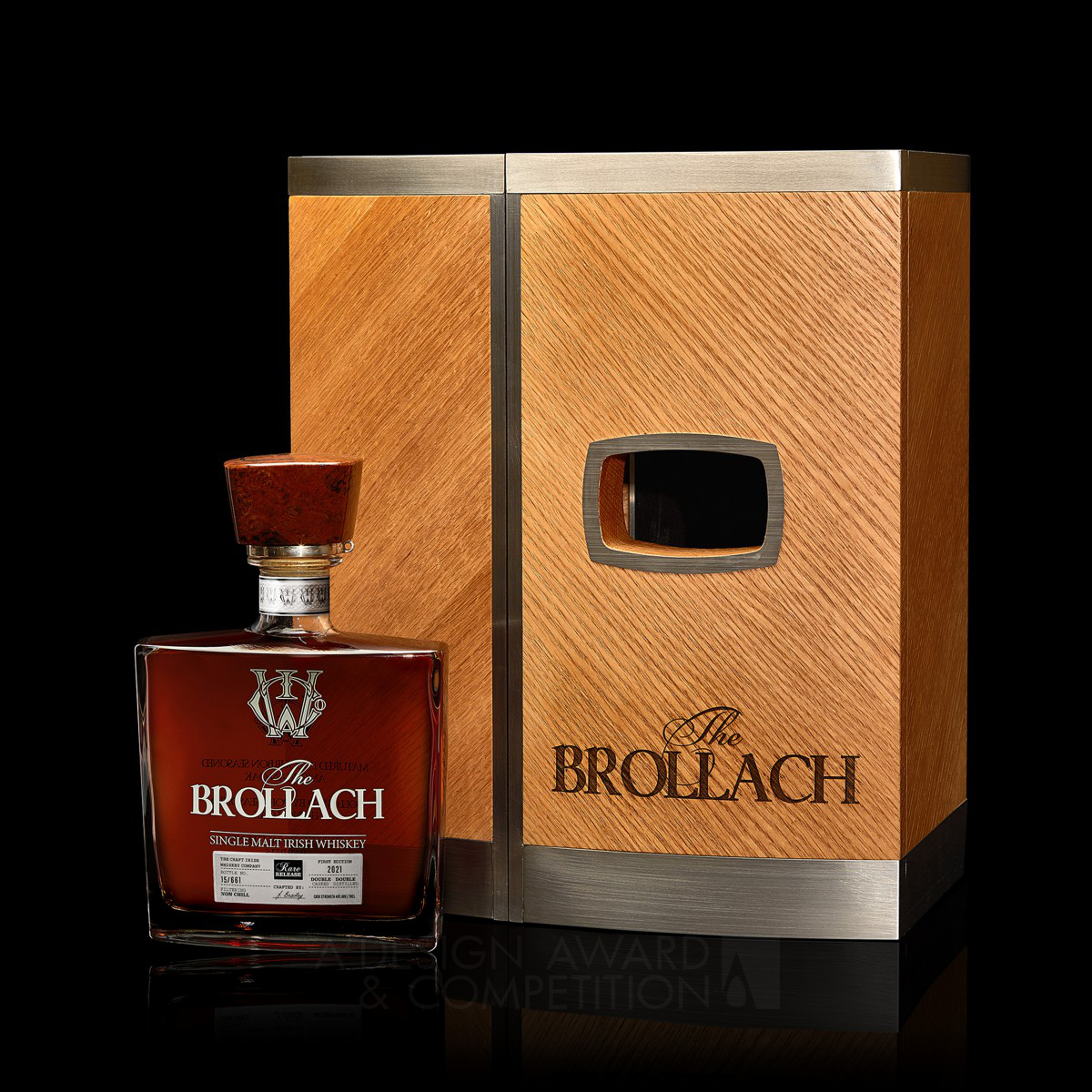 Tiago Russo wins Golden at the prestigious A' Packaging Design Award with The Brollach Single Malt Irish Whiskey.