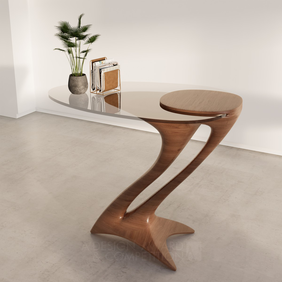 赖杰彬设计的"YJ"侧桌：实木家具的新维度