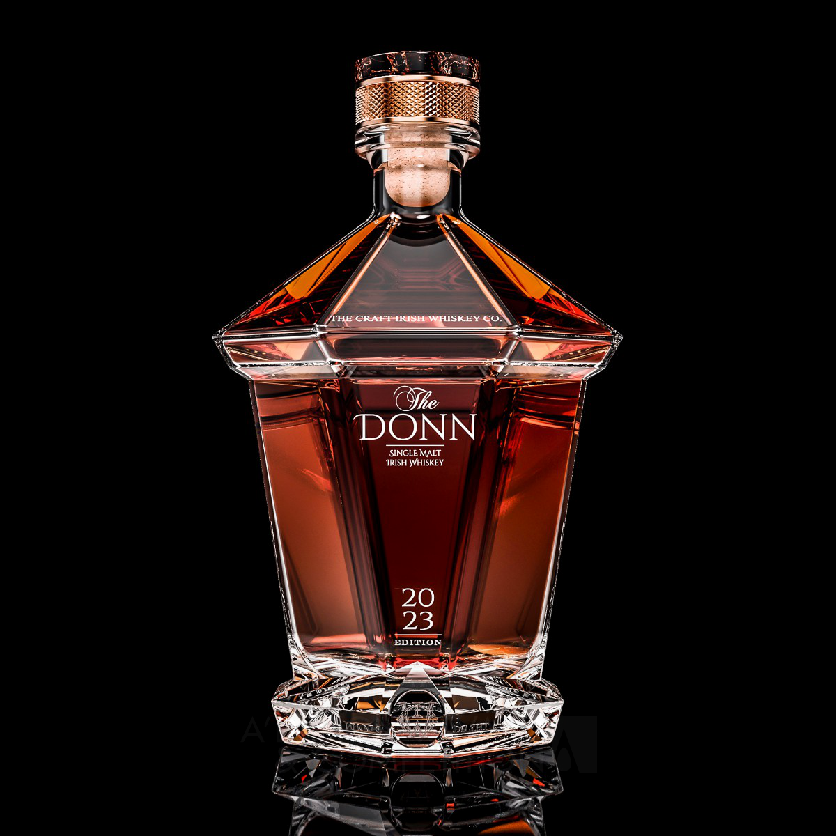 Tiago Russo wins Golden at the prestigious A' Packaging Design Award with The Donn Single Malt Irish Whiskey.