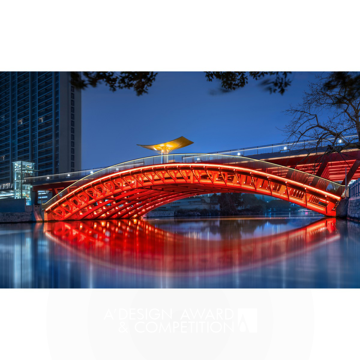 Lighting Design Institute of Wenzhou Design Assembly Company Ltd wins Silver at the prestigious A' Architectural Lighting Design Award with Longfang Bridge Nightscape Lighting Design.