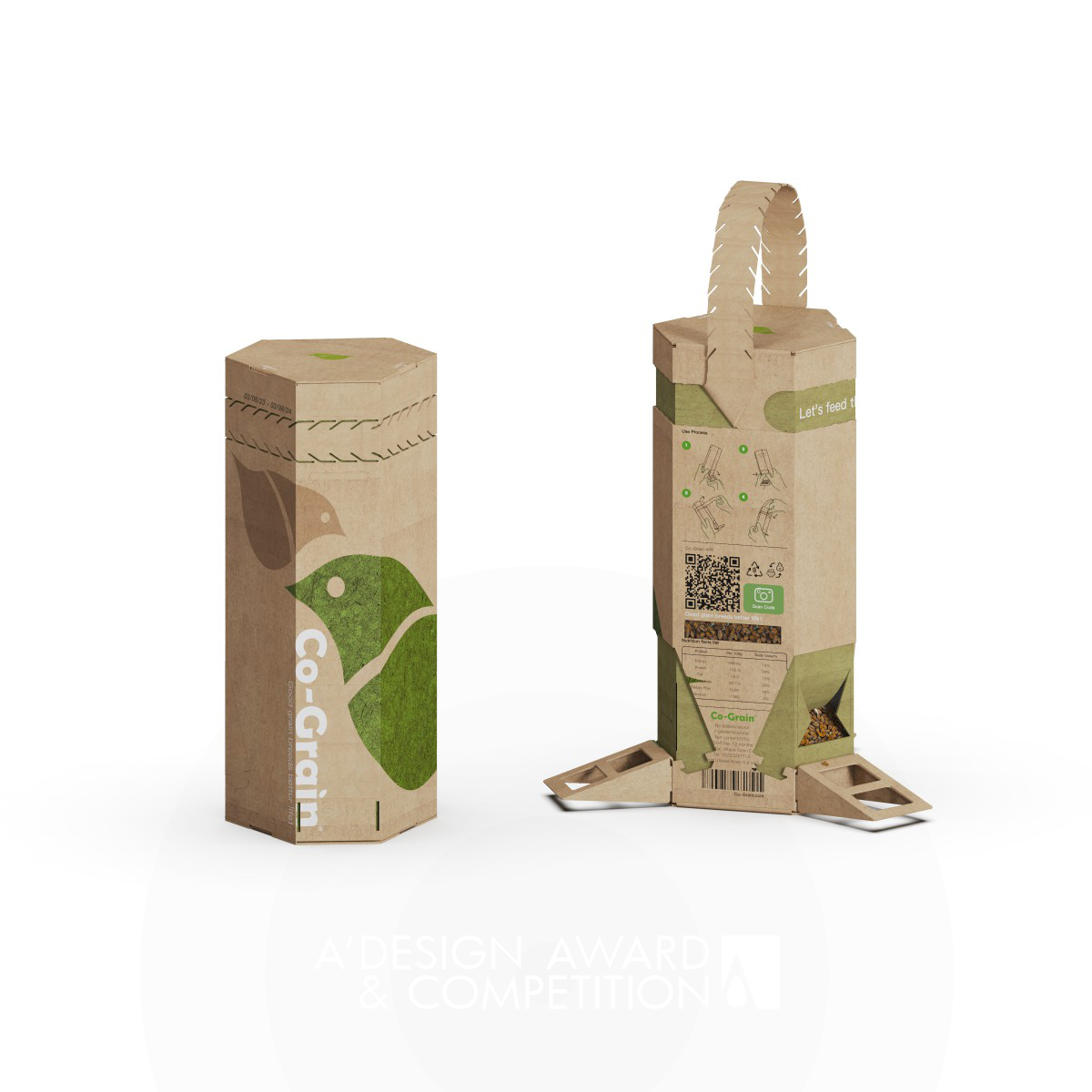 Co-Grain: Transforming Cereal Packaging into Bird Feeders