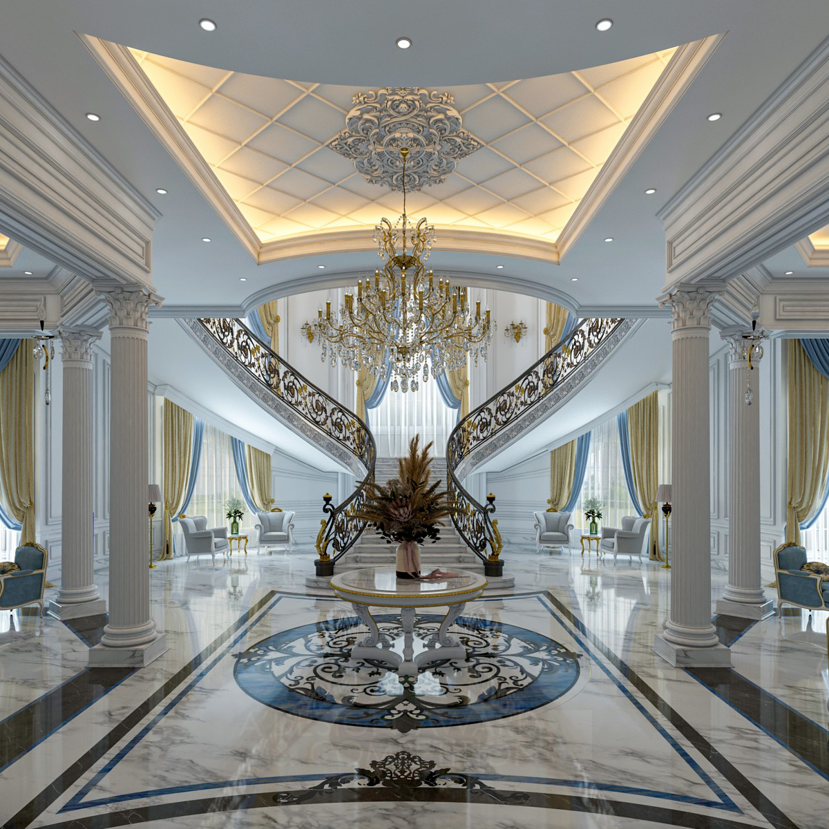 Royal Palace Atrium by B5 Design Bronze Interior Space and Exhibition Design Award Winner 2023 