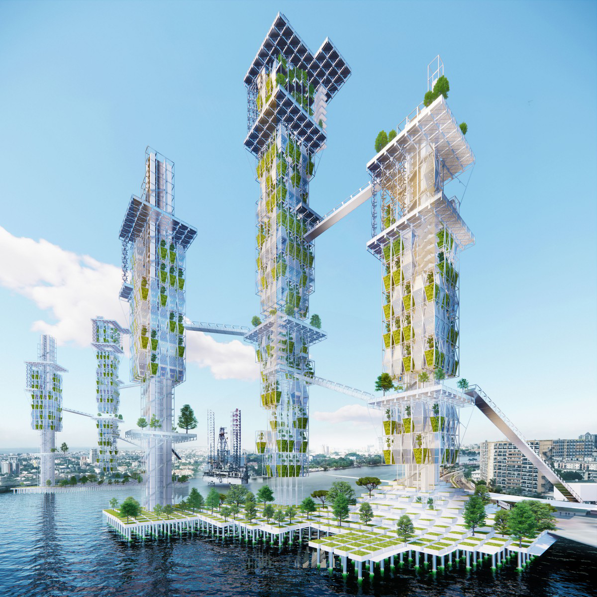 Skyrig: Transforming Oil Rigs into Sustainable Garden Buildings