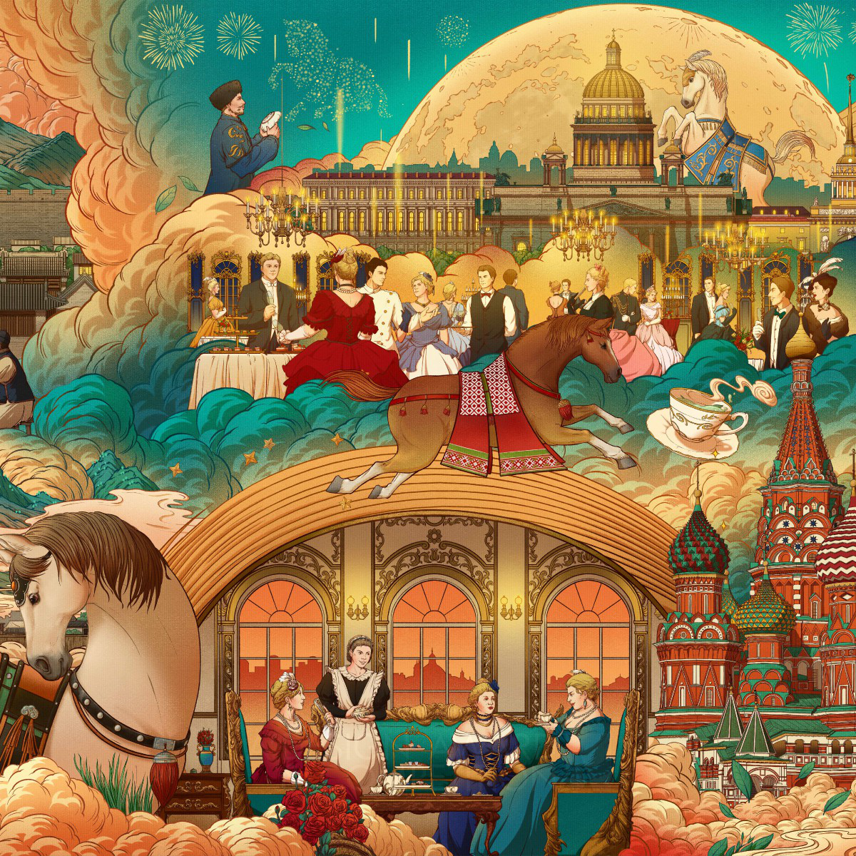 Trip of Tea Illustrations by Yao Wu Silver Graphics, Illustration and Visual Communication Design Award Winner 2024 