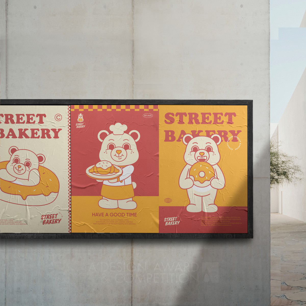 Sinong Ding wins Iron at the prestigious A' Graphics, Illustration and Visual Communication Design Award with Street Bakery Brand Identity.