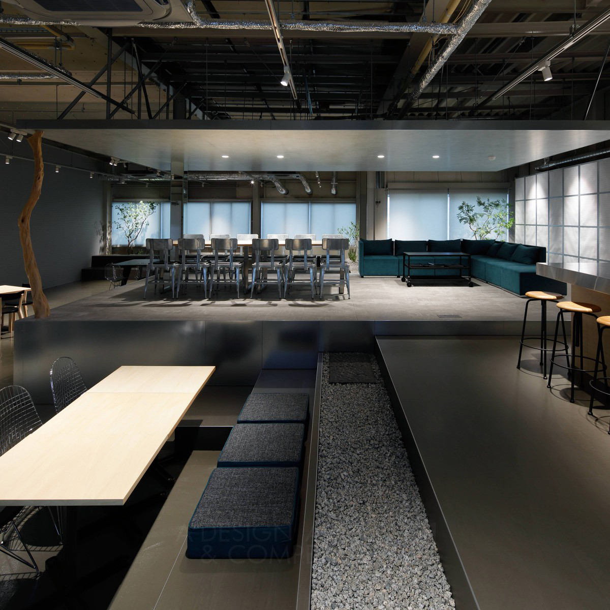 seike hisashi wins Bronze at the prestigious A' Interior Space, Retail and Exhibition Design Award with Nttdata Xam Technologies Osaka Office Complex.