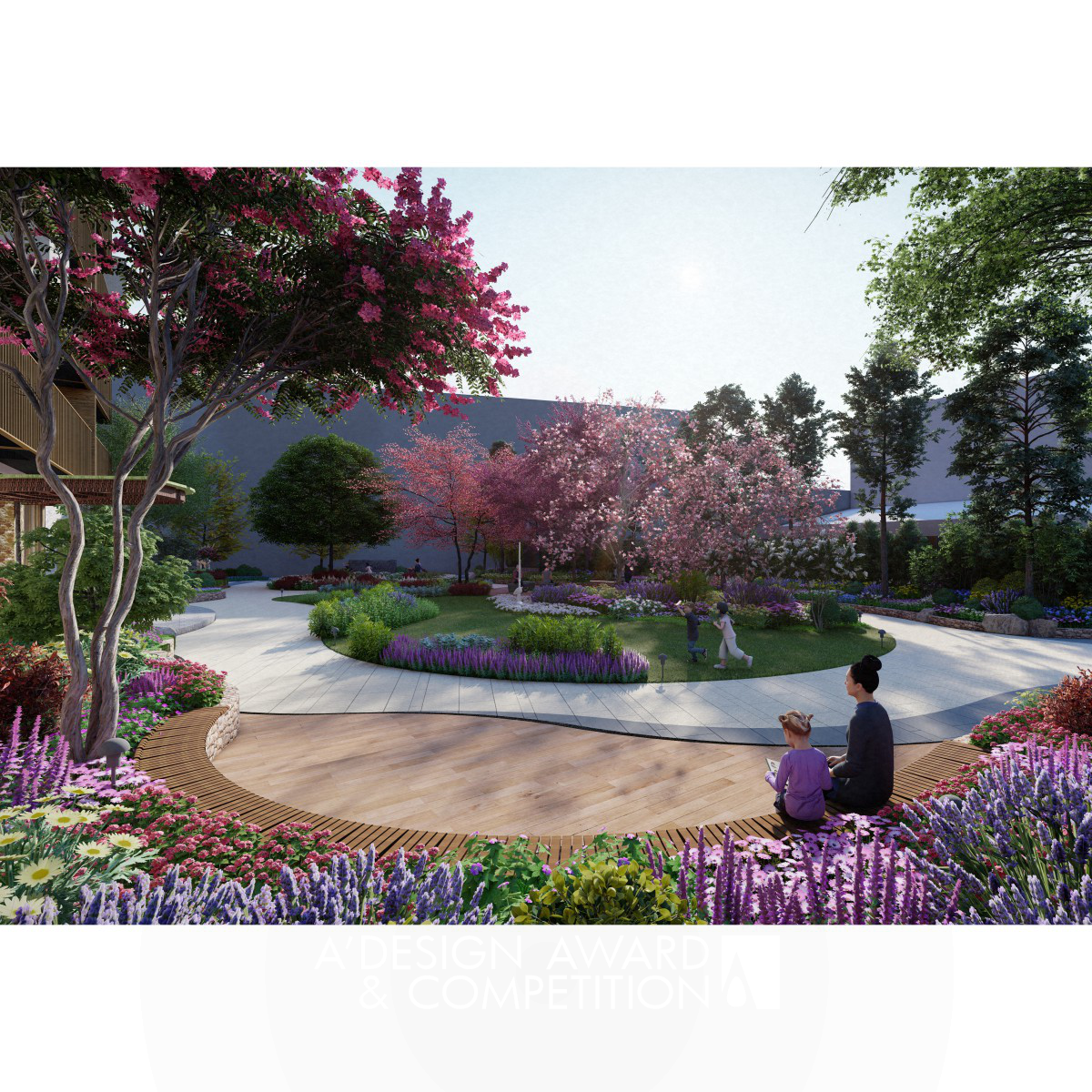Meeting Axis Deers Pocket Park by Yu-Jung Tseng Iron Landscape Planning and Garden Design Award Winner 2024 