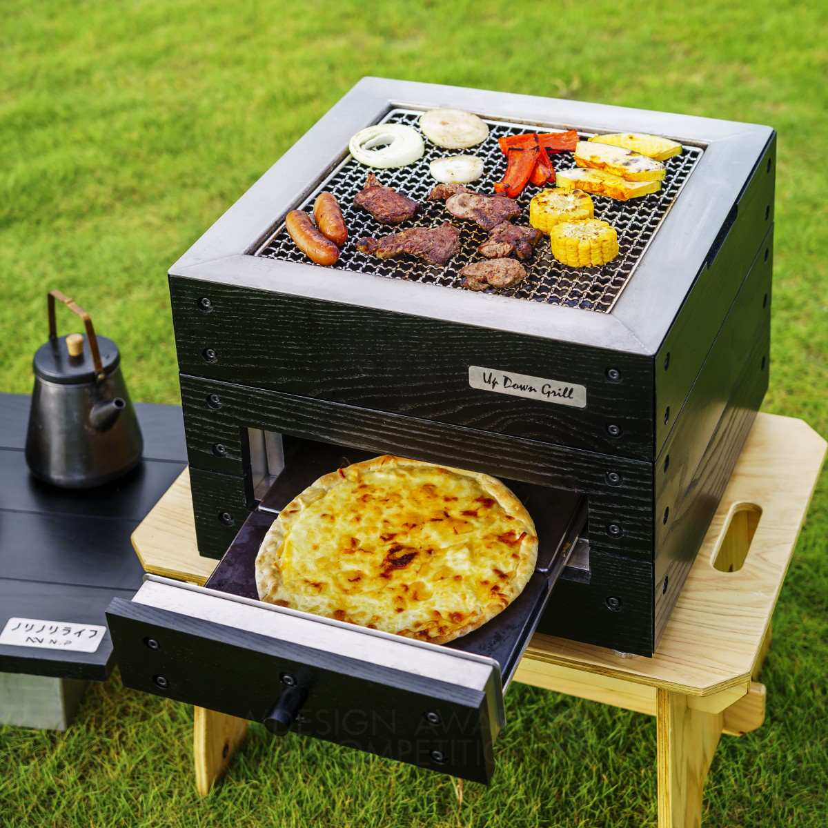 Up Down Grill Portable Oven by Takashi Sekimitsu Bronze Outdoor Gear and Camping Equipment Design Award Winner 2024 