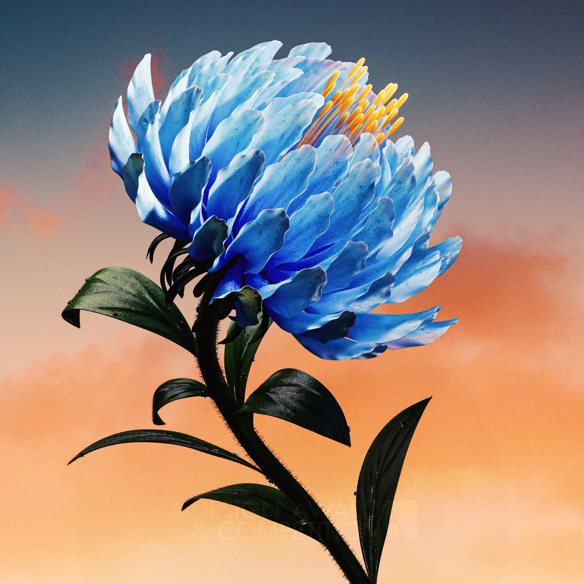 Procedural Flowers Digital Illustration by You Zhang
