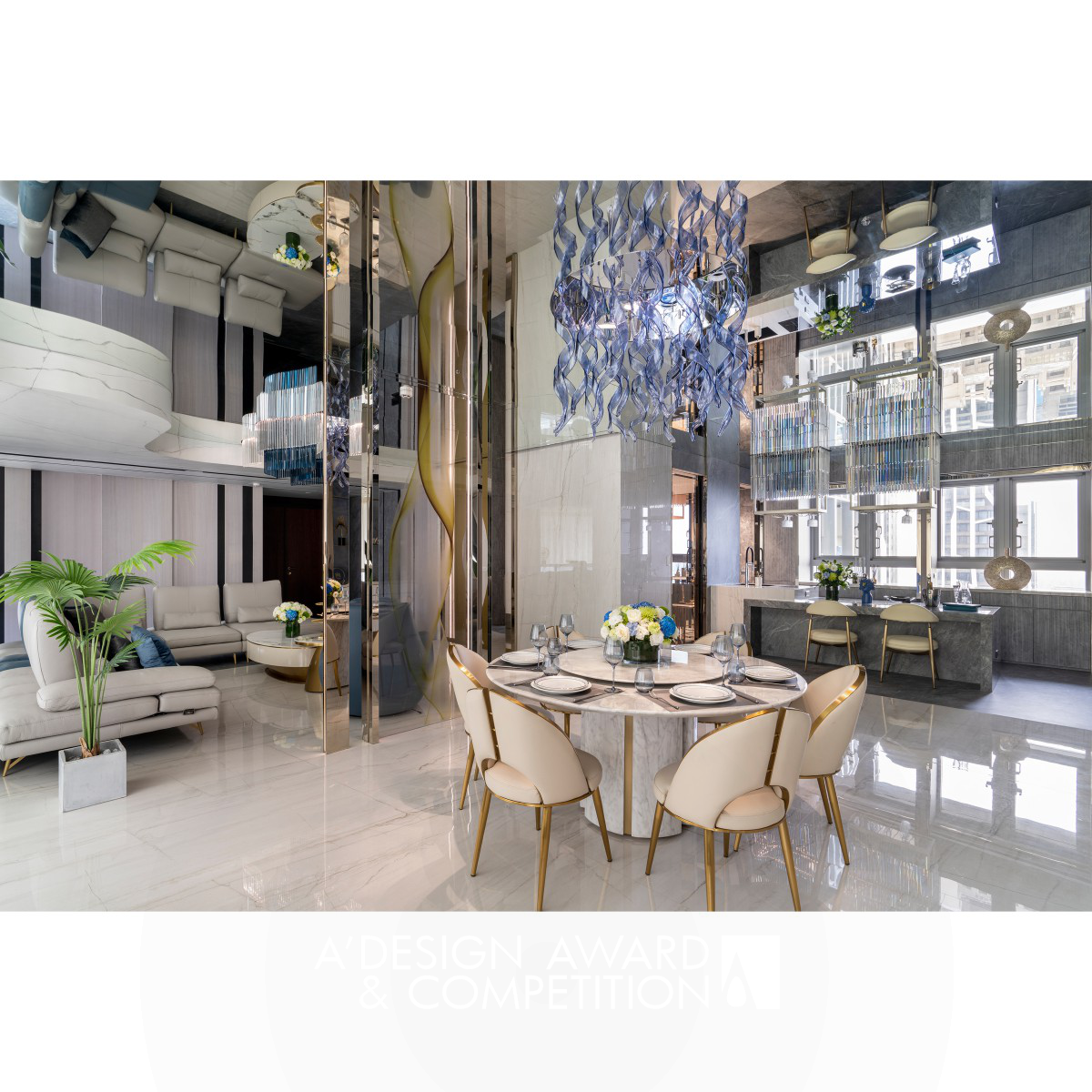 Lo Fang Ming wins Iron at the prestigious A' Interior Space, Retail and Exhibition Design Award with Cote d&#039;Azur Residential Apartment.