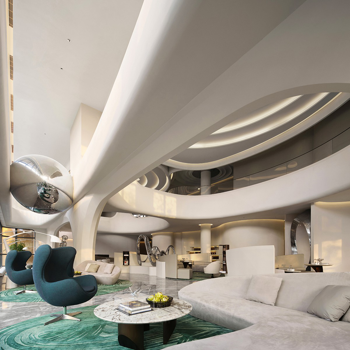 Villa in Clouds Sales Center by Wang Weidong and Han Fang Silver Interior Space and Exhibition Design Award Winner 2024 