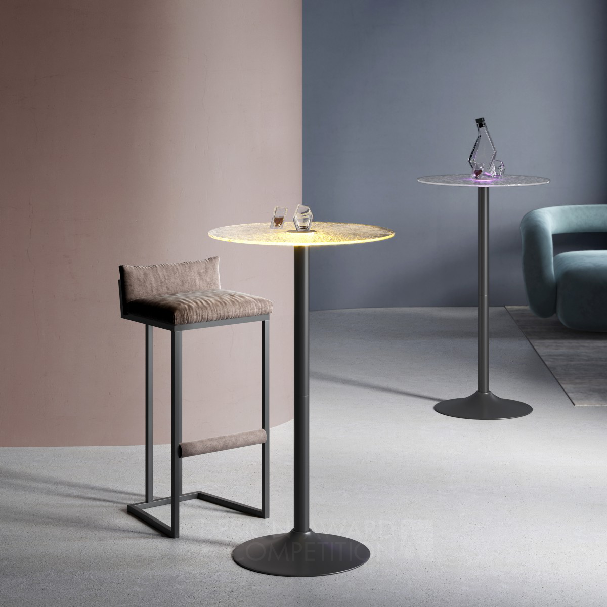 Ziel Home Furnishing Technology Co., Ltd wins Iron at the prestigious A' Furniture Design Award with Glacier Bar Table.
