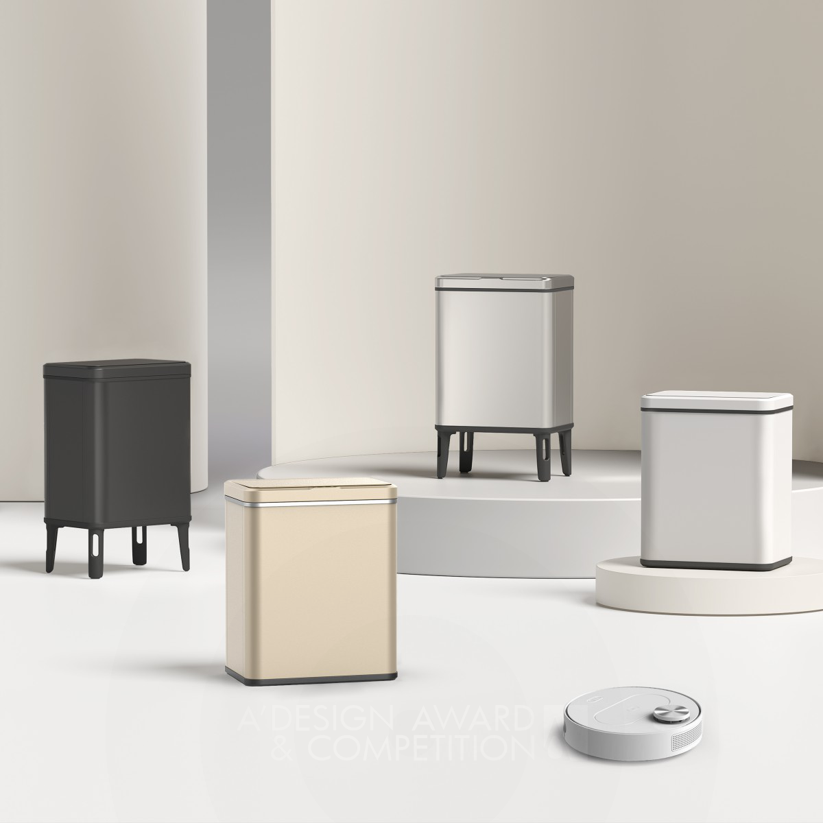 Ziel Home Furnishing Technology Co., Ltd wins Iron at the prestigious A' Furniture Design Award with Snapfit Detachable Trash Can.