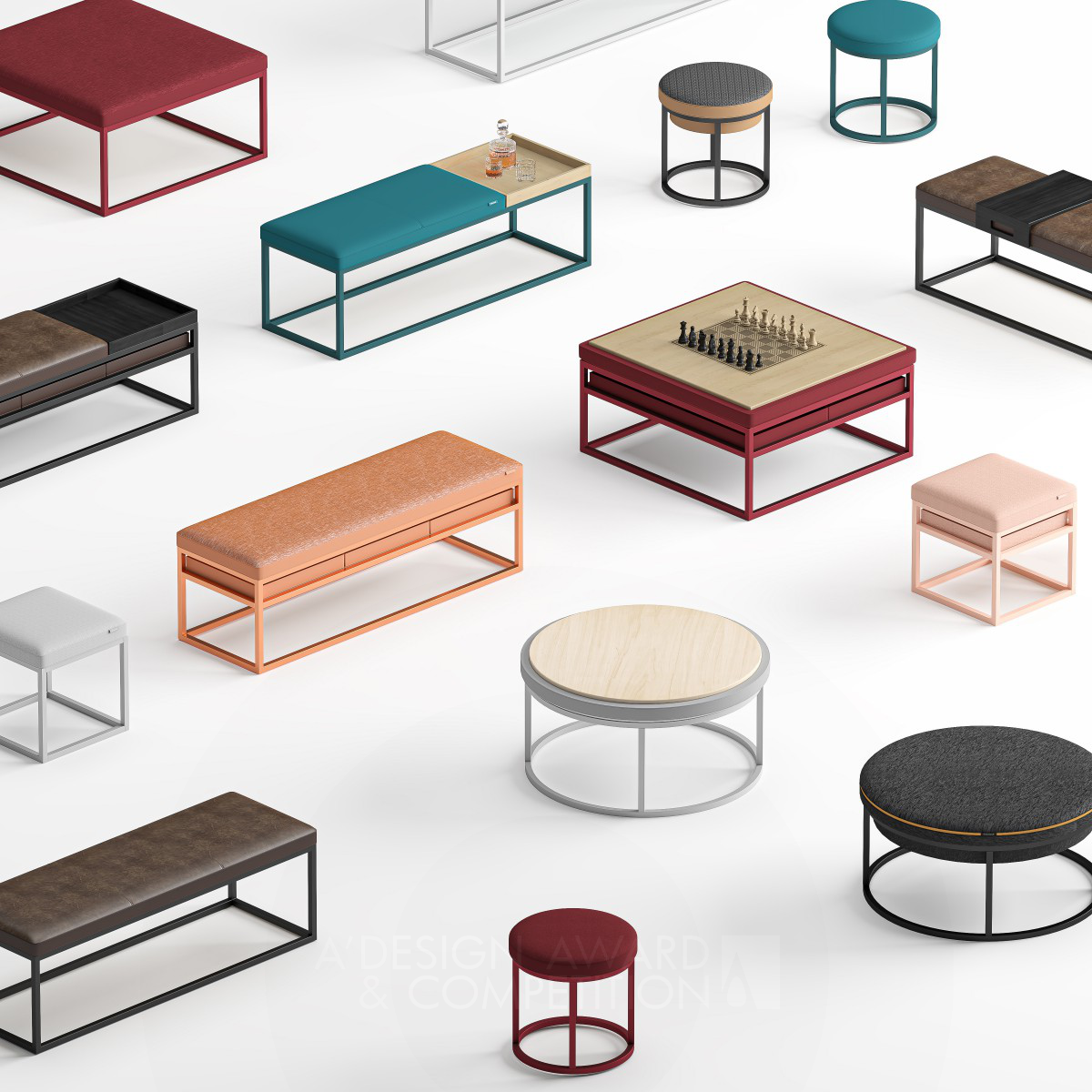 Lewis Bench by Weiqiang Yao Bronze Furniture Design Award Winner 2024 